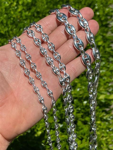 925 silver gucci link chain|flat gucci link chain.